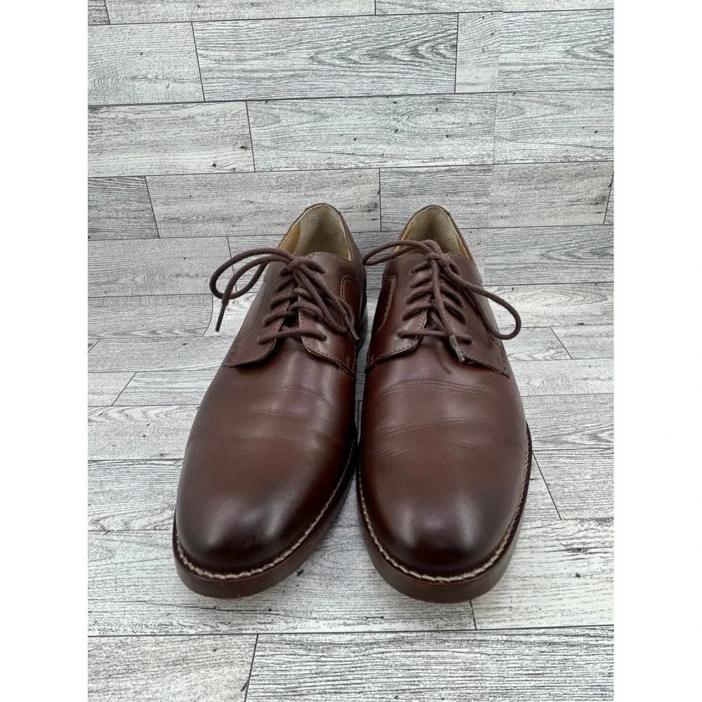 Johnston & Murphy Mens Brown Leather Oxford‎ Dress Shoes Size 9M Made in Brazil